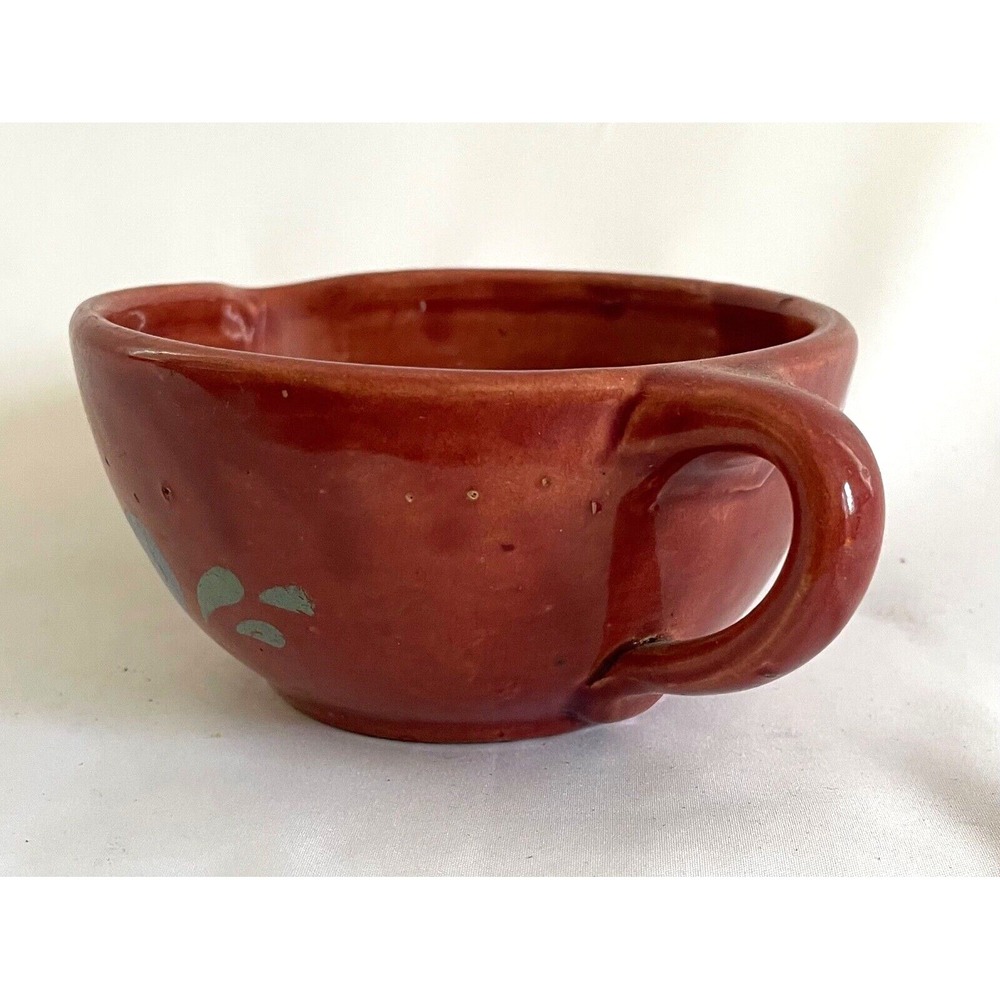 Redware Tennessee Clay Ware Works Pottery Folk Art Heart Mixing Bowl Clay VTG - Picture 6 of 12